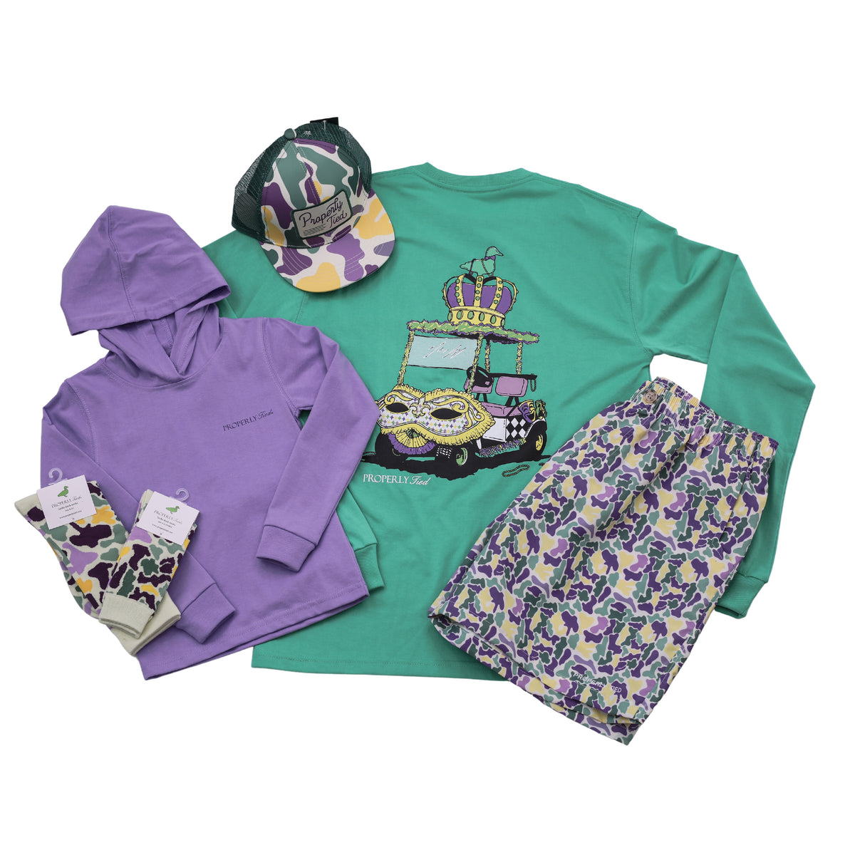 boys sportsman hoodie mardi gras camo