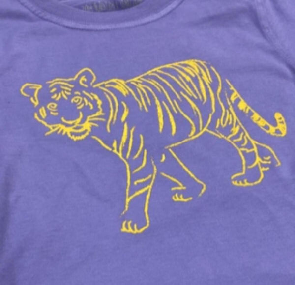 Purple Standing Tiger T-Shirt