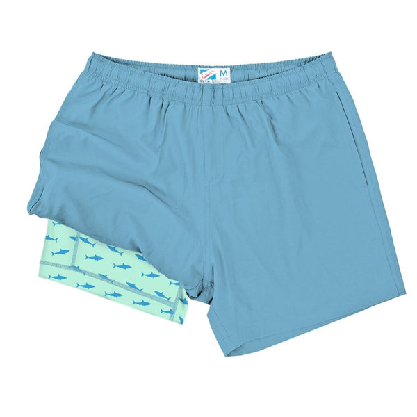 Blue Great White- Swim Trunk (Men's)