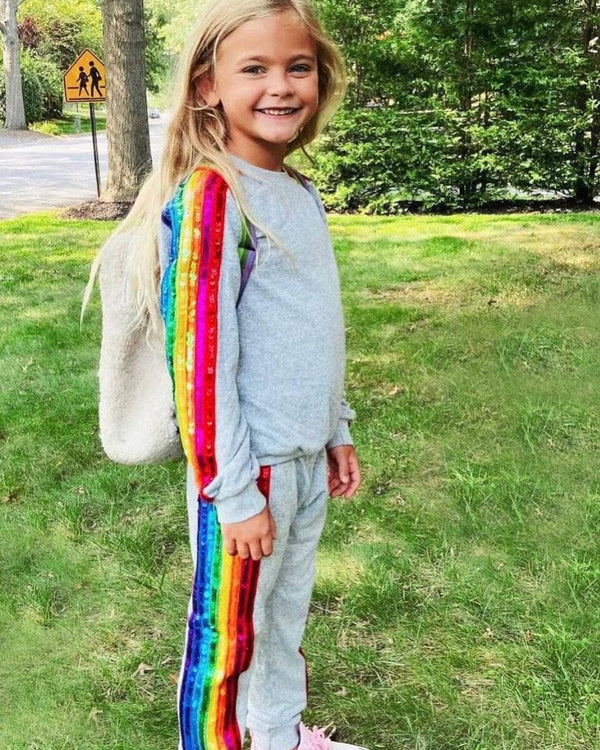 Sequin Rainbow Tracksuit Set