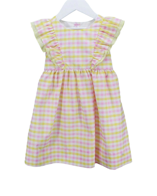 Yellow & Pink Plaid Lilith Dress