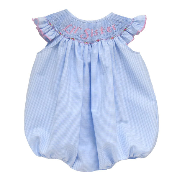 Lil' Sister Smocked Angel Wing Bubble Bishop