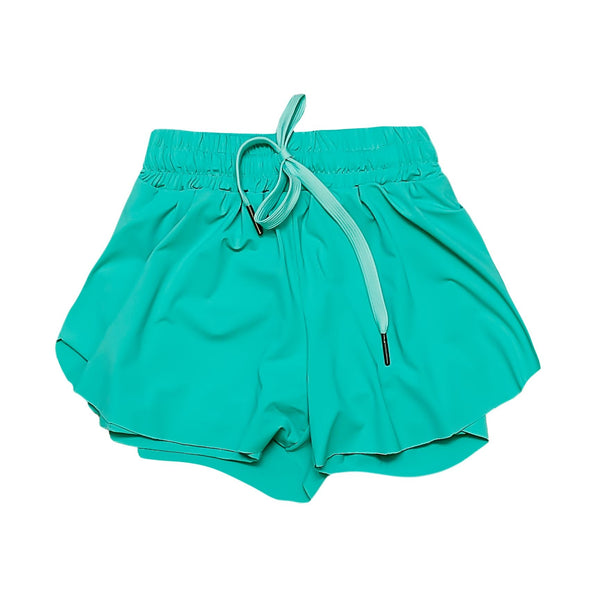 Teal Buttferfly Shorts