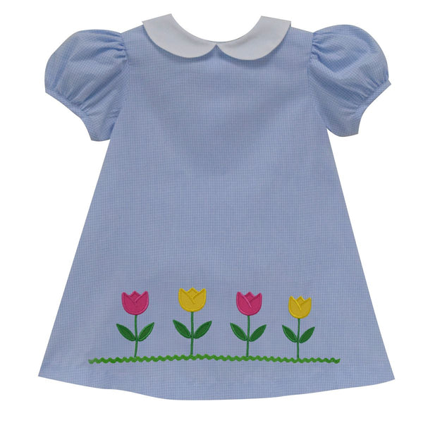 Tulips Applique A-Line Dress