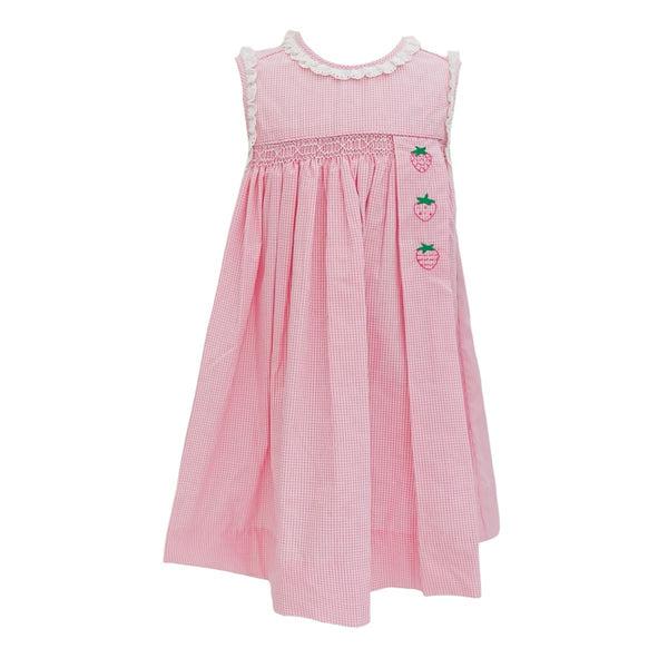 Strawberry Eyelet Smocked Dress