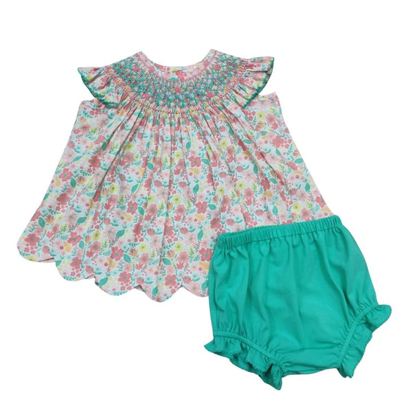 Lady Lou Smocked Bloomer Set