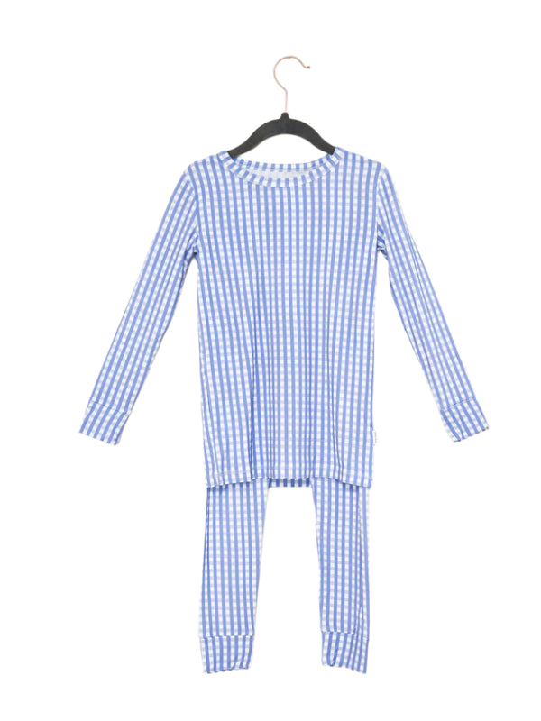 French Blue Gingham 2 Piece Pajama Set