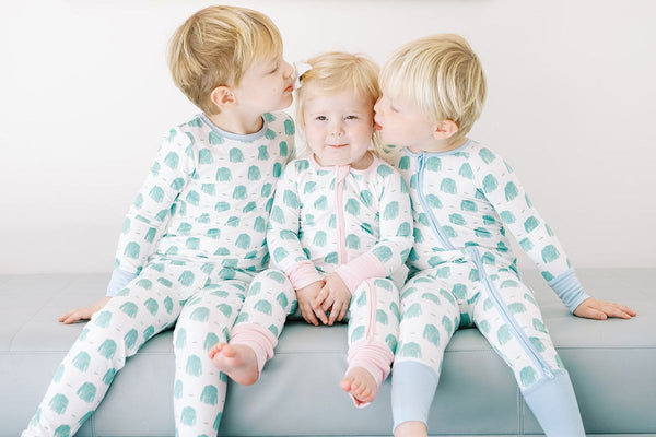 Golf 2 Piece Pajama Set- Light Blue