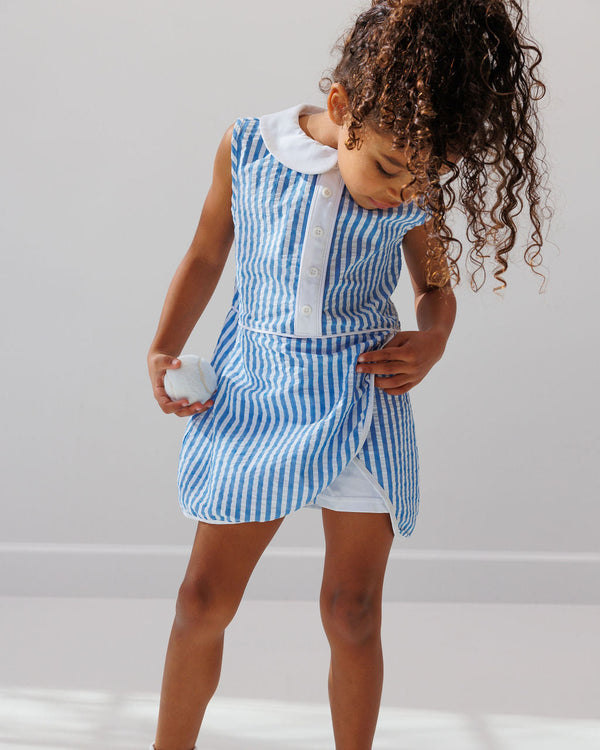 Seersucker Stripe Tennis Skort Dress