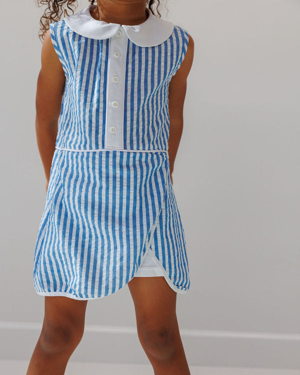 Seersucker Stripe Tennis Skort Dress