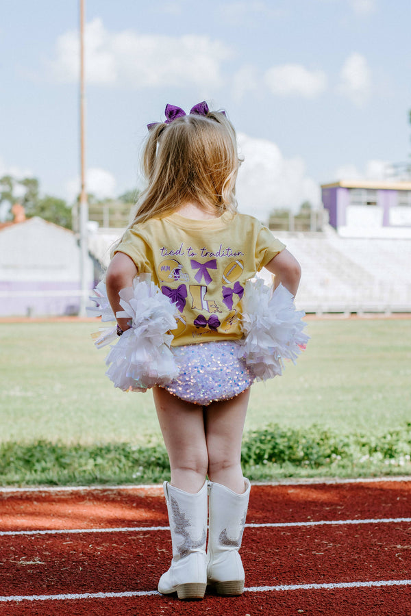 Tied To Tradition T-Shirt- Purple/Gold