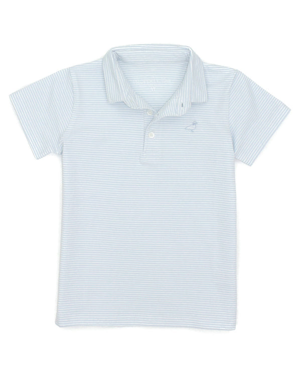 Jackson Polo- Powder Blue Stripe