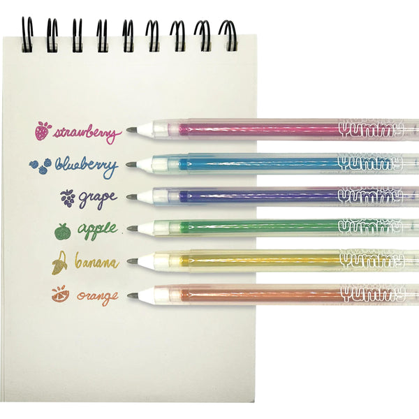 Yummy Yummy Scented Gel Pens - Metallic - Set of 6