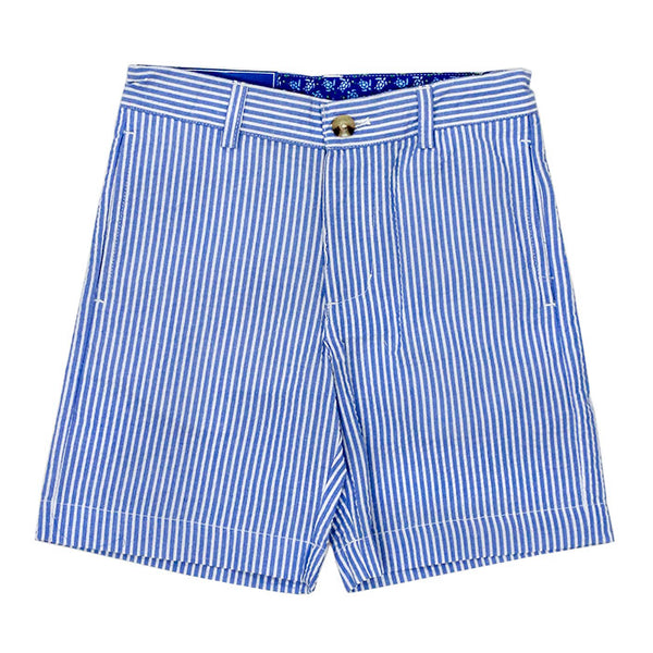 Sailor Shorts- Blue Stripe Seersucker