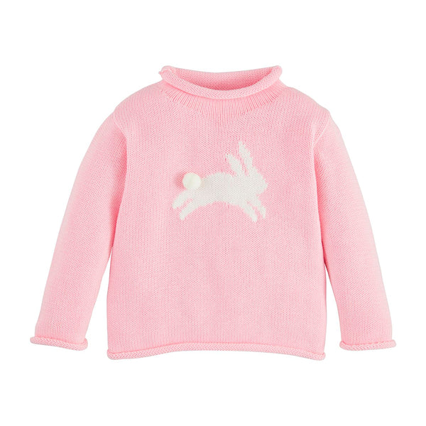 Pink Bunny Rollneck Sweater