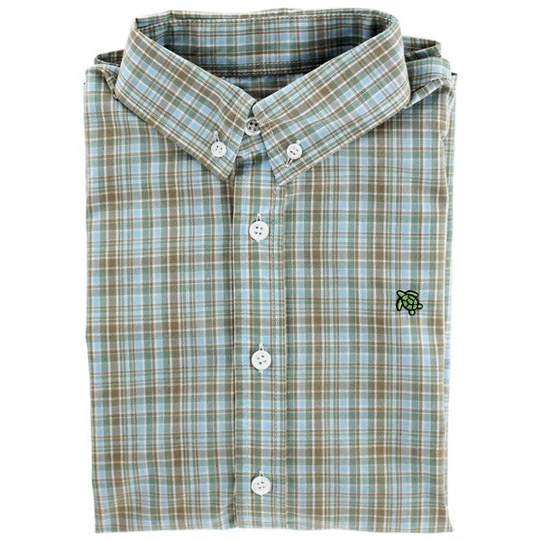 Roscoe Button Down-Brownstone