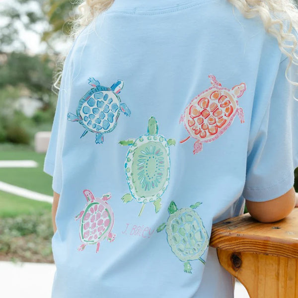 Girls Logo Tee Turtles- Bayberry