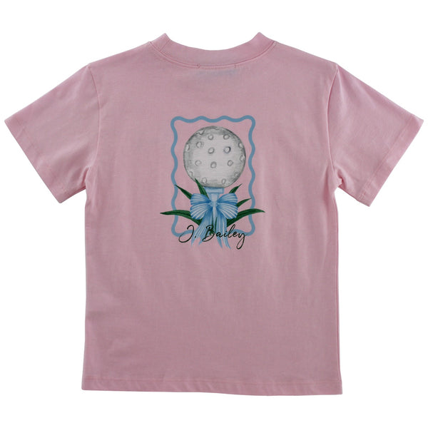 Girls Logo Tee Golf- Pink