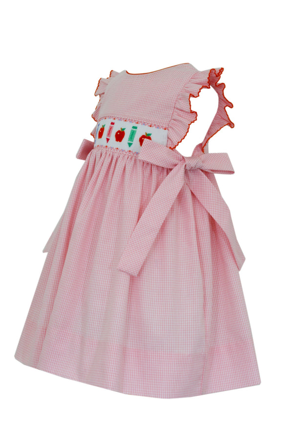 Back To School Dress- Pink Gingham