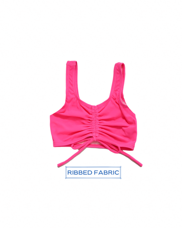 Mix & Match: Ruched Longline Top | Radiant Pink