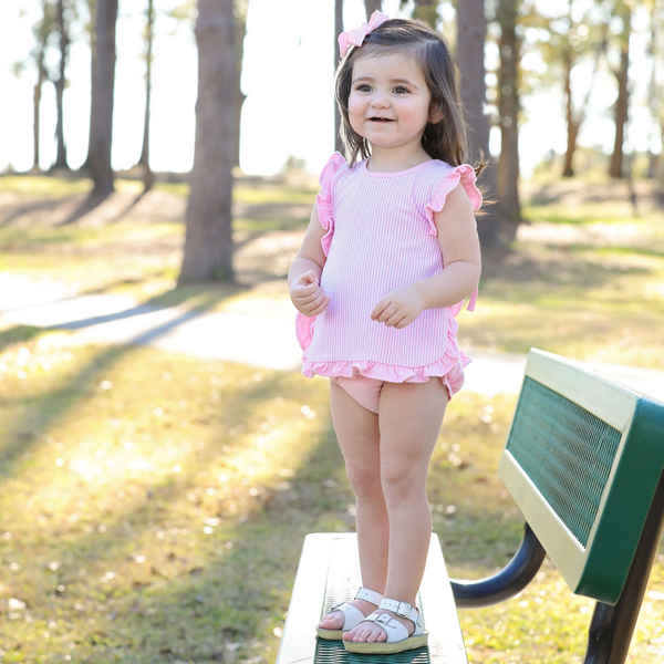 Lou Lou Diaper Set- Light Pink Stripe