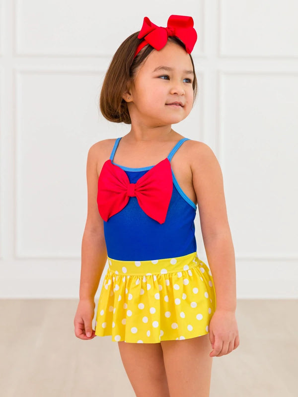 Apple Princess Big Bow Skirted One Piece