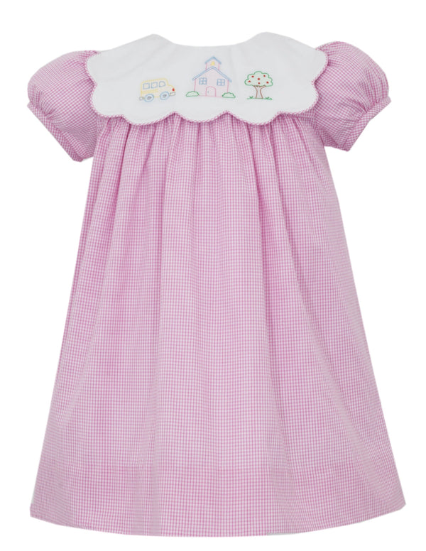 School Trio Dress- Pink Check