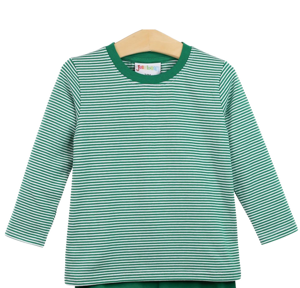 Graham LS Shirt- Green Stripe