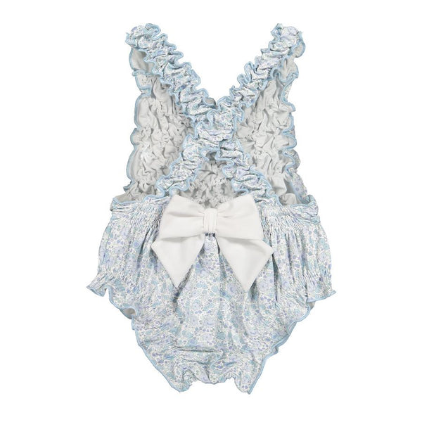 Blue Ditsy Floral Frilled Swimsuit