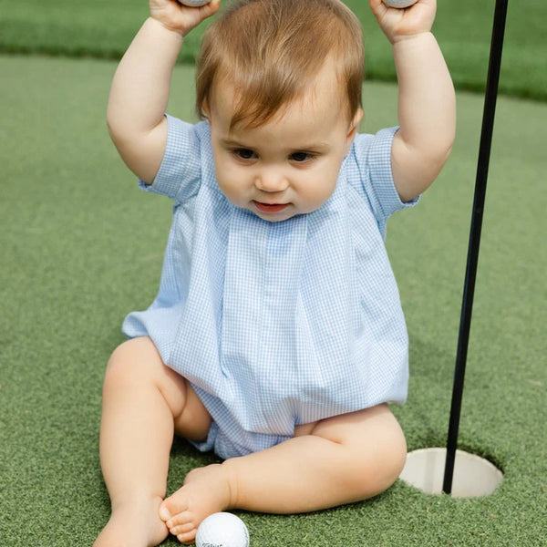 Blue Micro Check- Dressy Bubble