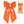 Game Day Cheer Embroidered Bow Barrette Hair Clip : Orange White