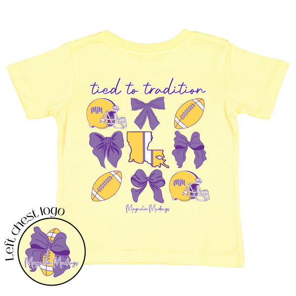 Tied To Tradition T-Shirt- Purple/Gold