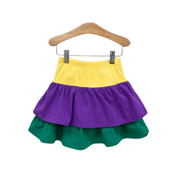 Mardi Gras Colorblock Skort