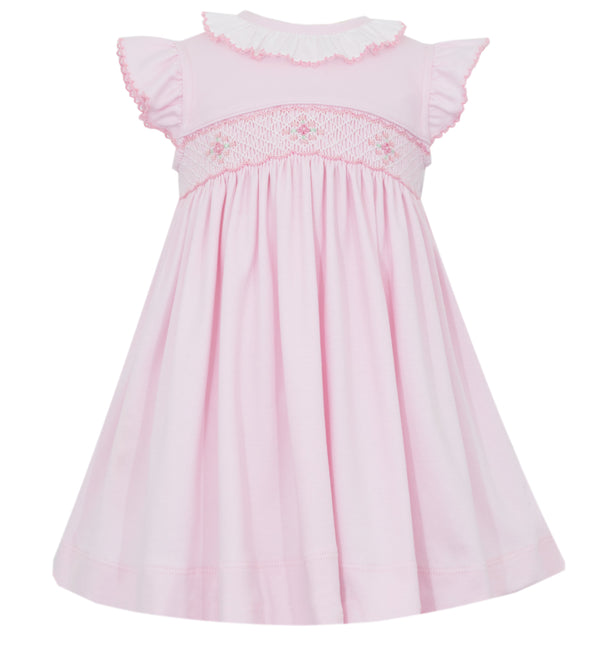 Tania Knit Ruffle Dress- Pink