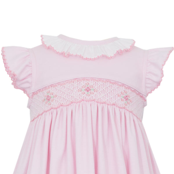 Tania Knit Ruffle Dress- Pink