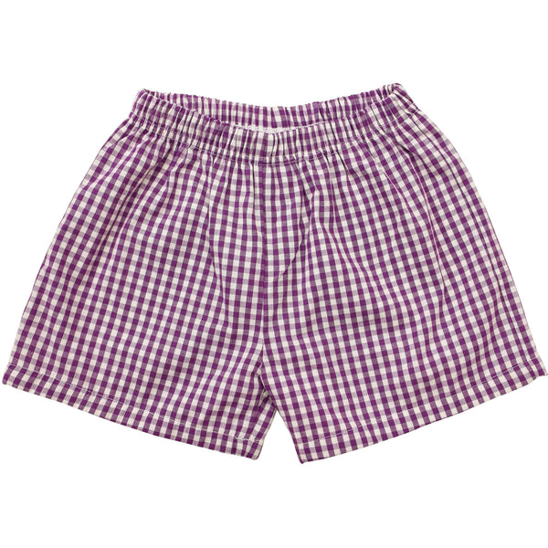 Gingham Shorts- Purple