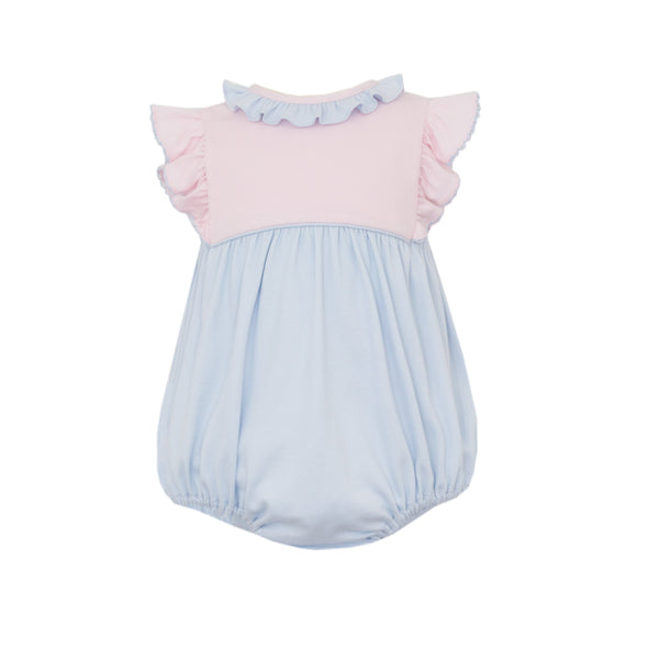 Bella Knit Ruffle Bubble- Pink & Blue