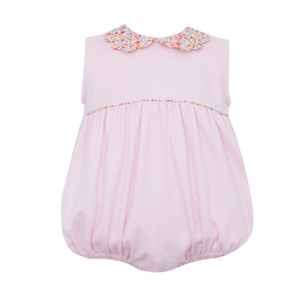 Isabella Scalloped Collar Sleeveless Bubble- Pink & Floral