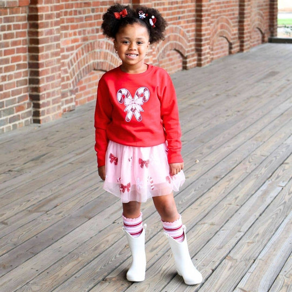 Candy Cane Patch Christmas Sweatshirt