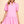 Collared Tiered Mini Dress- Pink