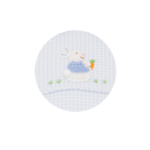 Crochet Bunny Bubble- Lt. Blue Gingham