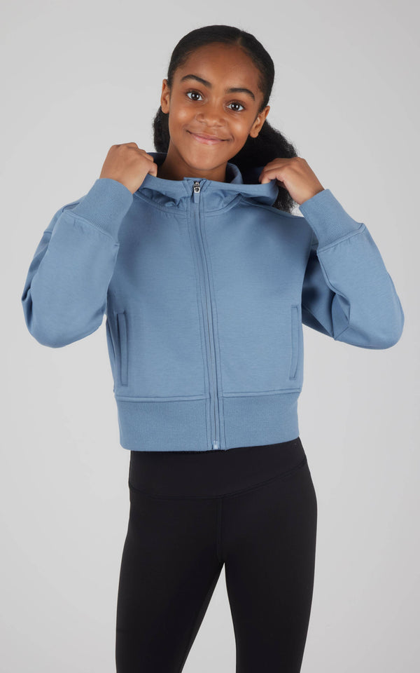 Scuba Full Zip Hoodie- Coronet Blue