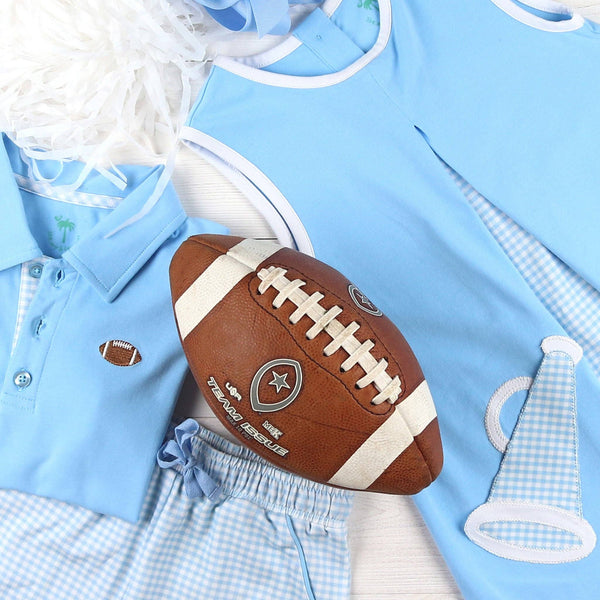 Gameday Check Shrimp Shorts- Light Blue