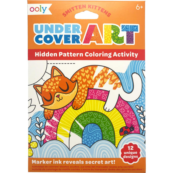 Undercover Art Hidden Pattern Coloring Activity Art Cards - Smitten Kittens