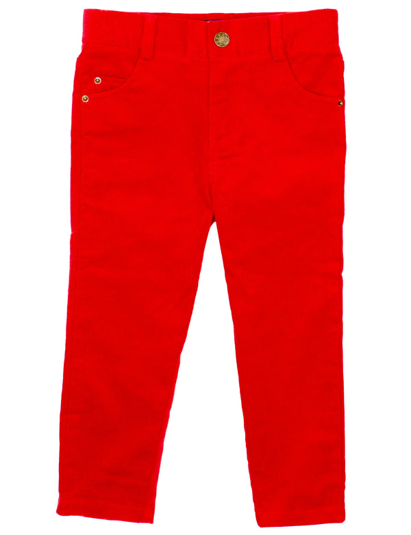 Pinwale Cord Pant- True Red