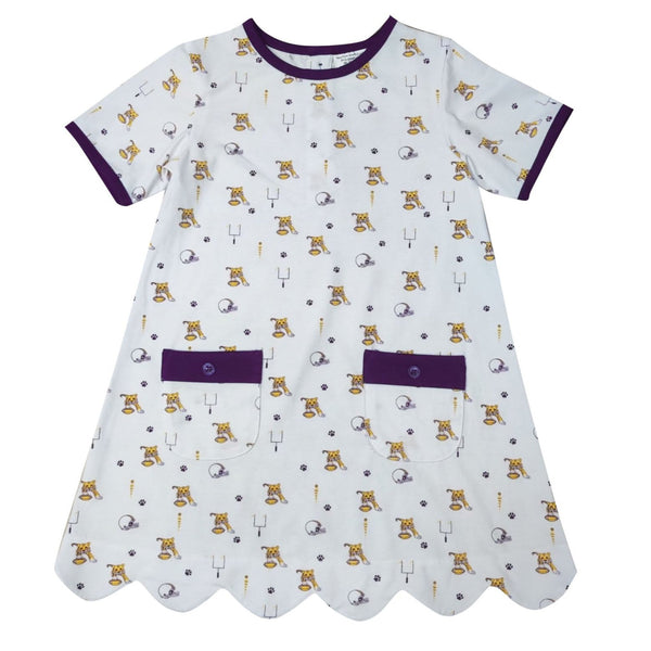 Purple Tiger A-Line Dress