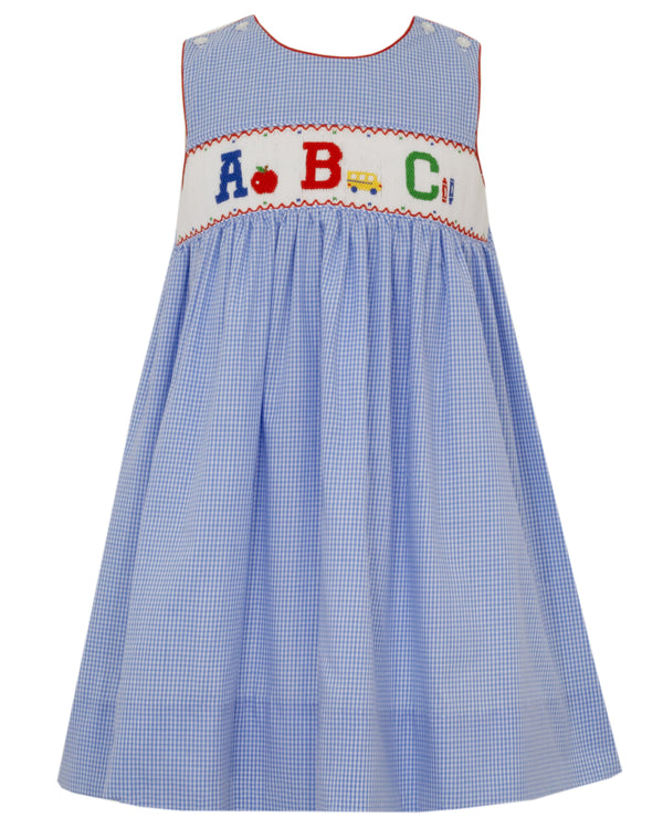 ABC Dress- Blue Gingham