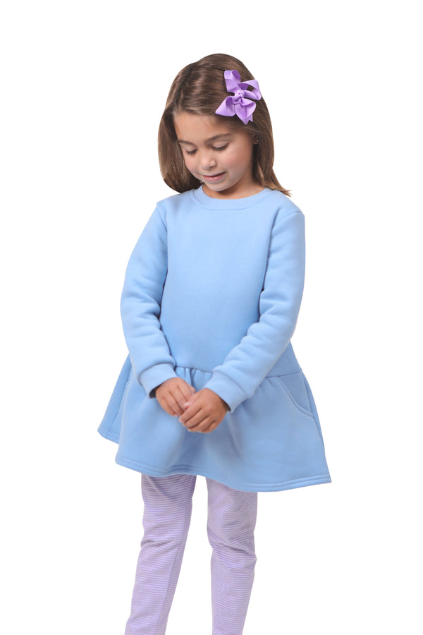 Tunic Sweatshirt- Light Blue