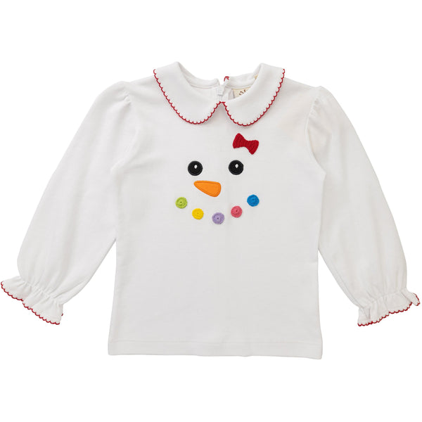 Snowman Face Peter Pan Blouse