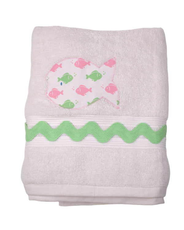 Towel Fish- Pink/Green